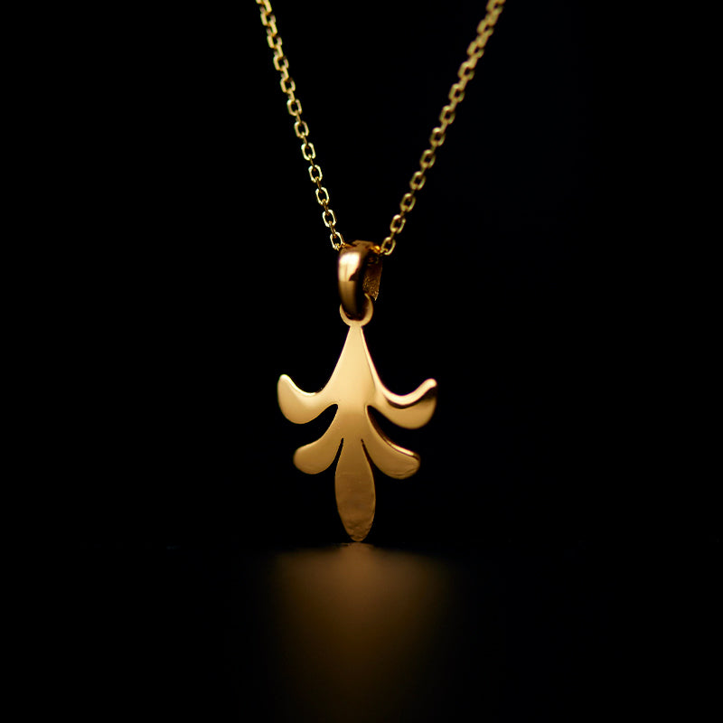 spinosus necklace 24k gold plated silver925