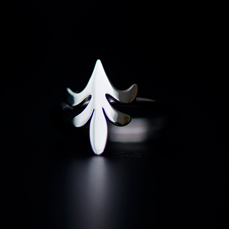 spinosus ring rhodium plated silver925