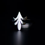 spinosus ring rhodium plated silver925