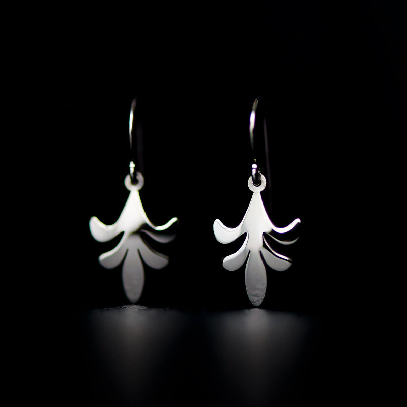 spinosus drop earrings rhodium plated silver925