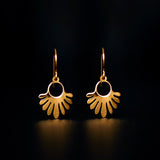 zoe drop earrings 24k gold plated silver925